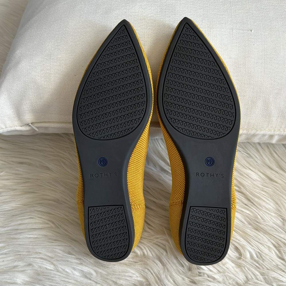 Rothy's "Retired" The Point Flat Marigold Color Size 8 - Picture 12 of 12